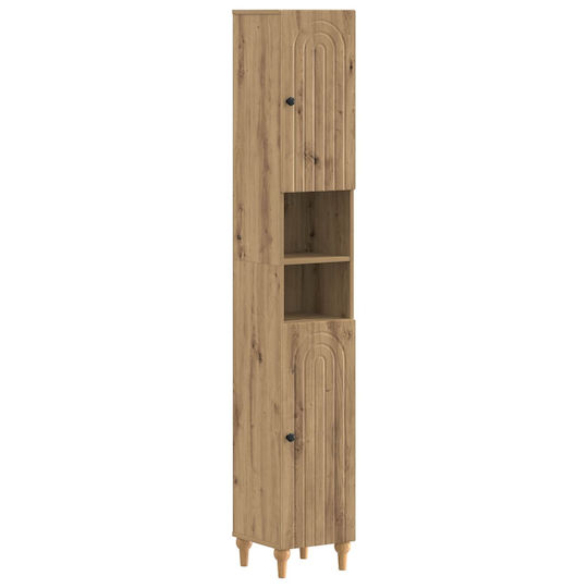 vidaXL Bathroom Floor Column Cabinet M30xD31xH190cm Oak