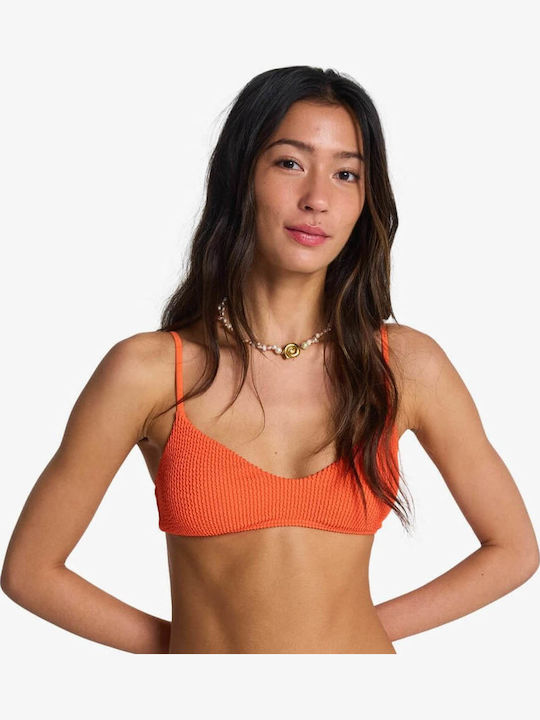Summer High Bikini Top With Padding Fusion Orange
