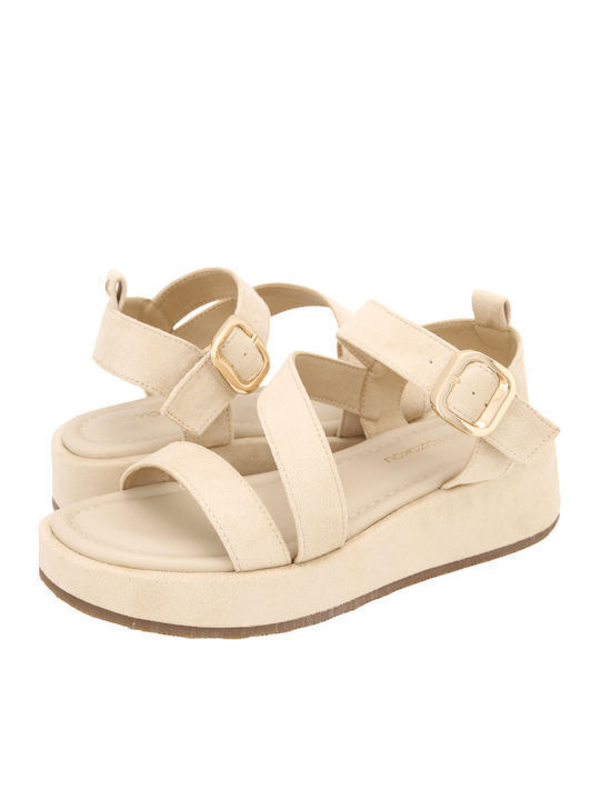 Women's Flat Sandals Beige