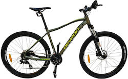 Devron Riddle 27.5" 2025 Bicicletă De Munte Verde Cu Nivele De Viteză Și Frâne Hidraulice Pe Disc