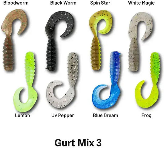 HanFishing Gurt Τεχνητό Δόλωμα 6εκ. Gurt Mix 3 Σετ 8τμχ