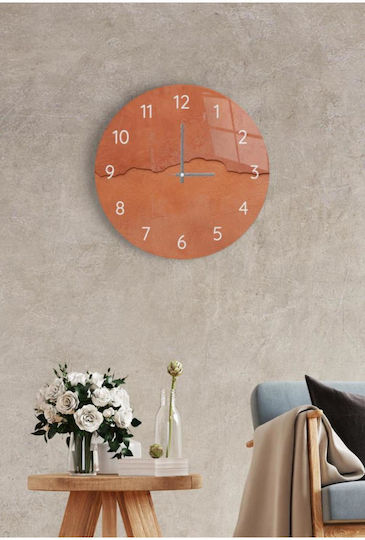 SteweHome SteweHome Wanduhr Glas Orange Ø37cm