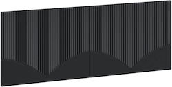 vidaXL Κεφαλάρι Κρεβατιού Ξύλινο Μαύρο 140x50cm