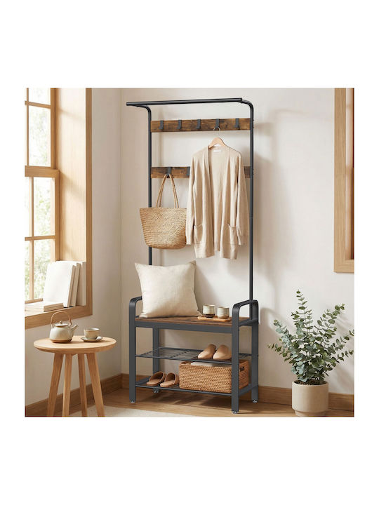 Entryway Furniture with Hanger & Bench Particle...