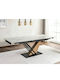 Detroit 996 Extendable Dining Room Table with White Marble Surface 160x90x75cm