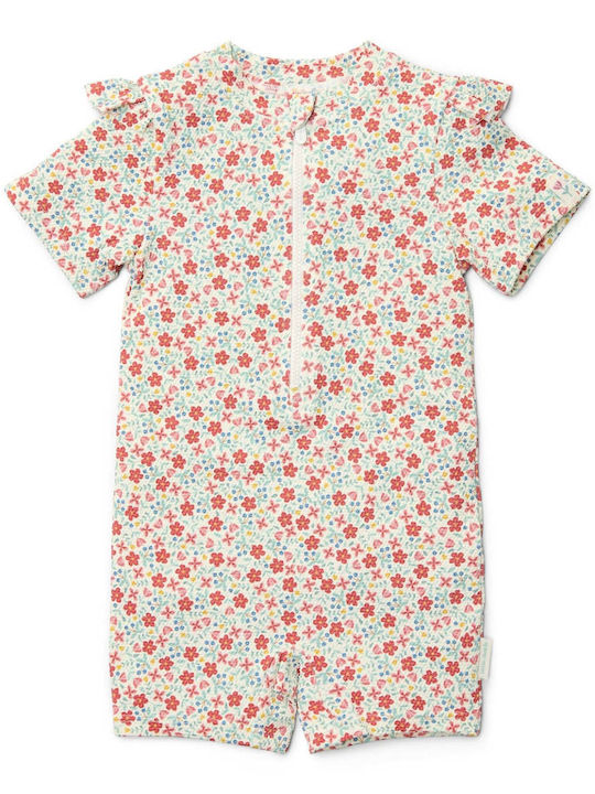 Little Dutch Flowers Kids One-Piece Swimwear with Shade Multicolour