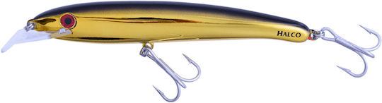 Artificial Halco Laser Pro 160 16 Cm 30 Gr H51 Chrome Gold Black Back