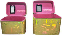 Metallic Cosmetic Case Fuchsia