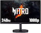 Acer Nitro IPS Gaming Монитор 23.8" FHD 1920x1080 240Hz с Време на реакция 1ms GTG