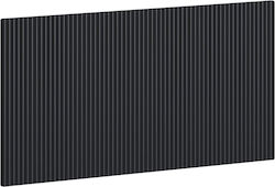 vidaXL Дървено Черно Табло за легло 100x50cm