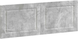 vidaXL Табла за легло Дървена Сива 140x50cm
