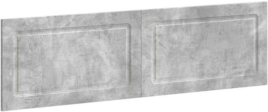 vidaXL Hölzernes Kopfstützen für Betten Grau 180x50cm