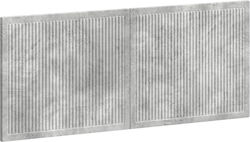 vidaXL Табла за легло Дървена Сива 120x50cm