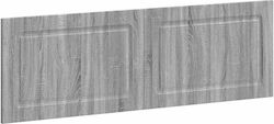 vidaXL Табла за легло Дървена Сива 160x50cm