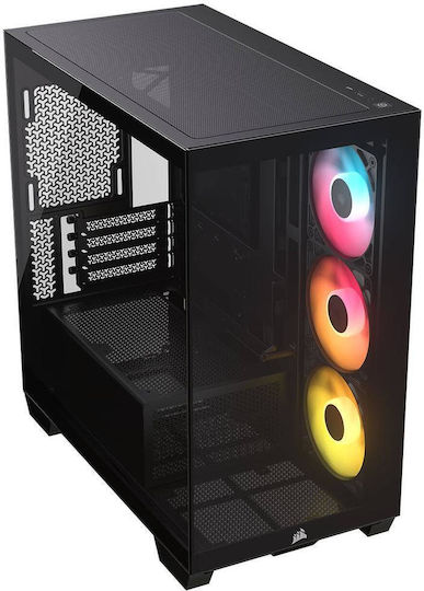 Corsair 2800X RS-R Геймърско Micro Tower Компютърно Кутия с ARGB Осветление Черно