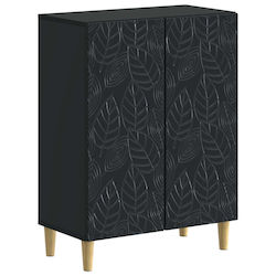 vidaXL Ντουλάπι Μπάνιου 59.5x31x80cm Μαύρο