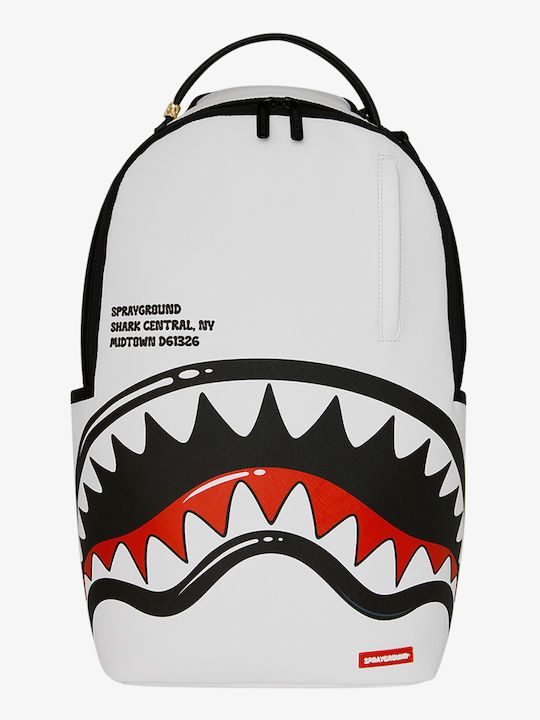 Sprayground Shark Central Bubbly Бяла Ученическа Раница Основно Клас 2026