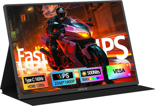 Zeuslap P16K Pro HDR Gaming Monitor / Portable Monitor 16" QHD 2560x1600 165Hz with Response Time 3ms GTG
