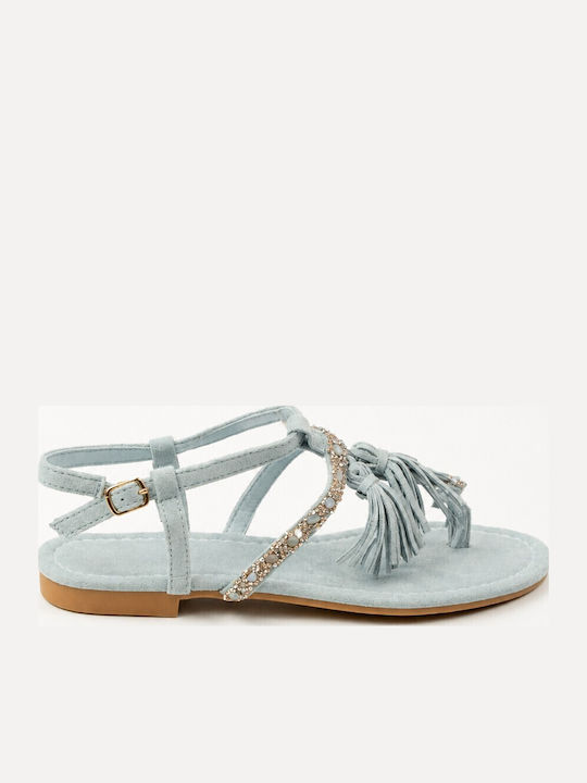 Fshoes Fshoes Flache Damen Sandalen Blau