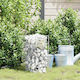 vidaXL Gabion Fence Post Garden Fencing Supplies 25x25x50cm 4 Pieces Silver