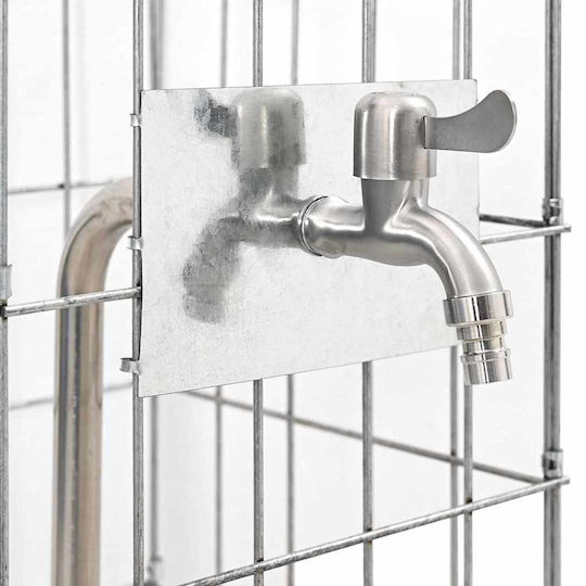 vidaXL Gabion Faucet Garden Fencing Supply 25x25x100cm 4 Pieces Silver