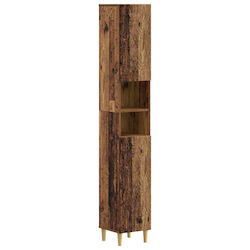 vidaXL Badezimmer-Säule Boden M30xB31xH190cm Braun