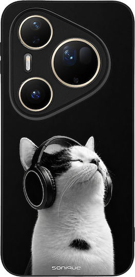 Husă Sonique Men's Edition Huawei Pura 80 Ultra Audio Kitten Albă