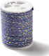 Schnürsenkel Baumwolle Kreation Makramee K.a 1.5mm Blau Violett Gold 4 Meter