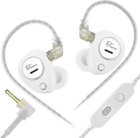 KZ Taurus Mic Hi-fi In-ear Headphones White Microphone