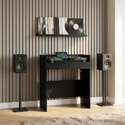 Vidaxl Πίνακας Dj Μαύρη Δρυς 102 X 45 X 102 Εκ Επεξεργασμένο Ξύλο