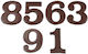 Black Plastic Number 200mm 0 Mp Num 200 0