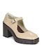 Beigen Pumps 1984 Nappa Shinny Champagner