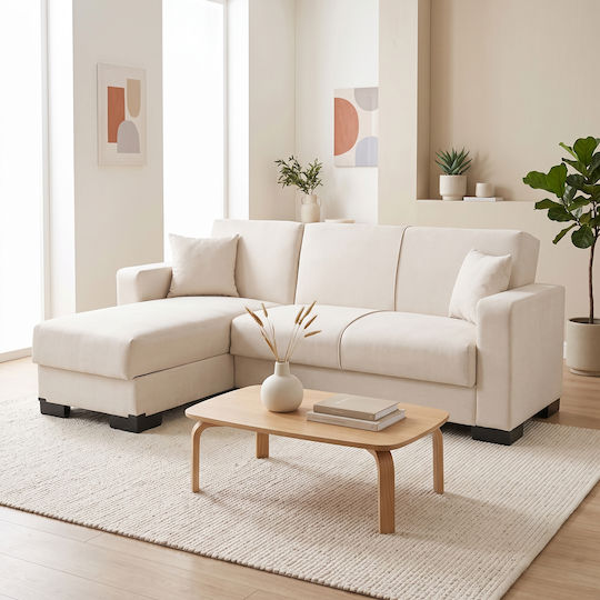 Dumma Ecke Sofa mit Bett mit Umkehrbarer Winkel & Stauraum Beige 226x146x86cm