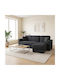 Dumma Corner Sofa Bed with Reversible Corner & Storage Space Anthracite 226x146x86 cm
