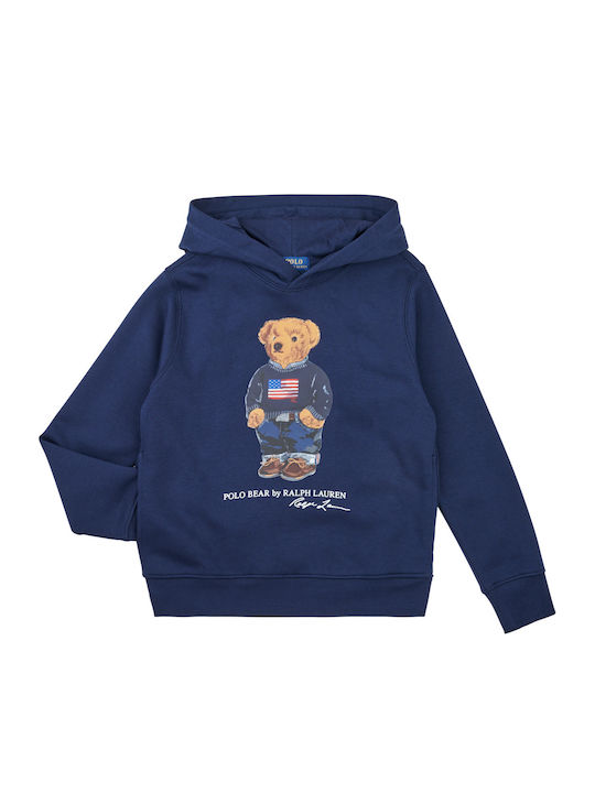 Kids Sweatshirt With Blue Hood