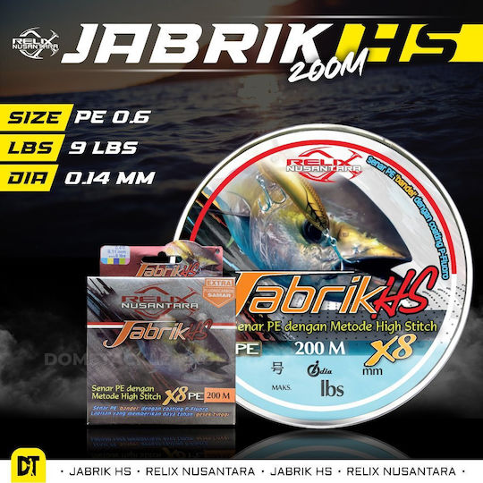 Relix Angelschnur Jabrik Hs X8 Pe 0.6 200 Meter