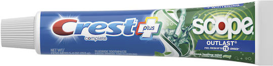 Crest Complete Plus Scope Outlast Zahnpasta für Aufhellung, Platte & Hohlräume 153gr
