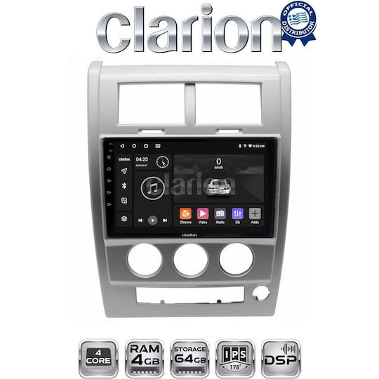 Clarion Ηχοσύστημα Αυτοκινήτου για Jeep Cherokee 2008 > 2014 (Bluetooth/USB/WiFi/GPS/Apple-Carplay/Android-Auto)