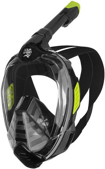 Aquaspeed Veifa Zx 38 Водолазна Маска Силиконова Full Face Черна
