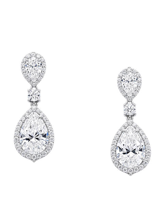 Xrisokosmima Silver Earrings with Stones