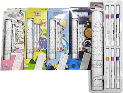 Justnote Dinosaur Colouring Set 8 Pieces