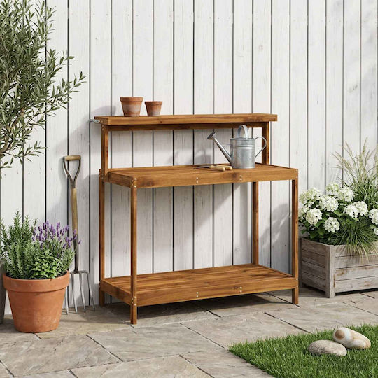 vidaXL Bancă Decorativă De Lucru Pentru Grădină 111.5x48.5x107cm 903086