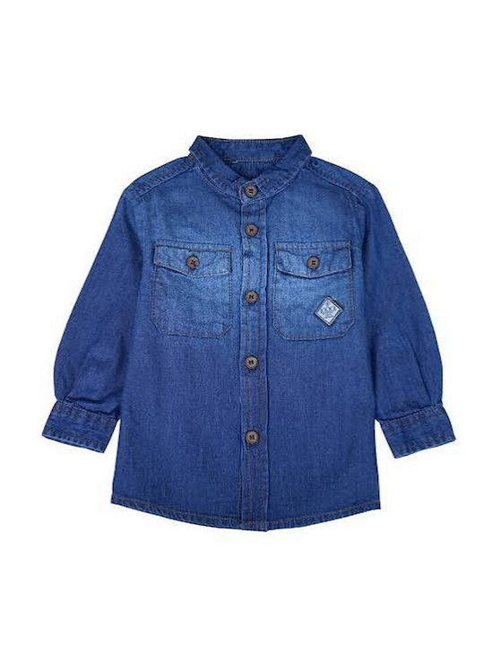 Kids Short-Sleeved Denim Shirt Denim