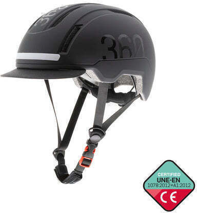 Ewheel Covex Helmet For Electric Scooter Bicycle With Front Rear Led L 59-61cm Black Ew5567