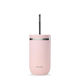 Qwetch Thermos Bottle Stainless Steel 470ml Qwetch Pink with Straw