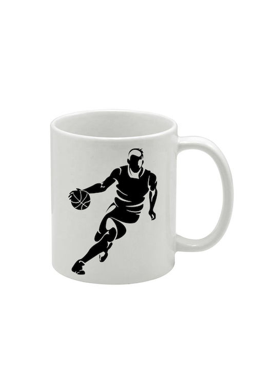 White Basketball Mug