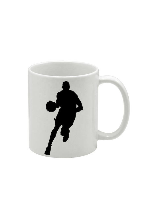 White Basketball Mug