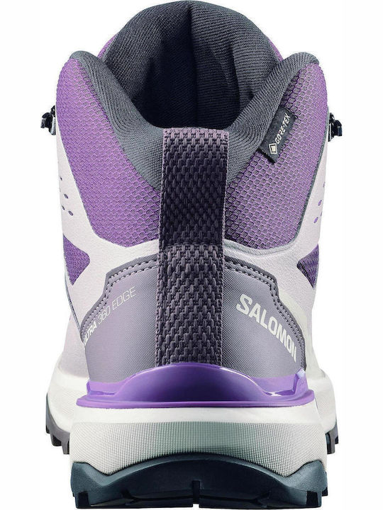 Salomon X Ultra 360 Edge Mid Gtx Дамски Планински Боти Водоустойчиви с Мембрана Gore-Tex Лилави