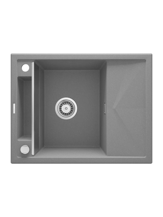 Deante Drop-In Küchenspüle aus Flüssigem Granit M64xP50cm Graue