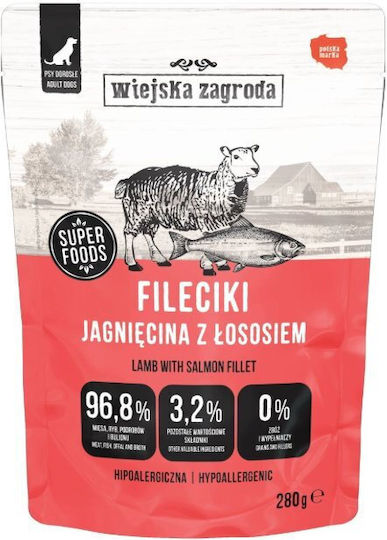 Wiejska Zagroda Nasses Hundefutter mit Lamm und Lachs 280g